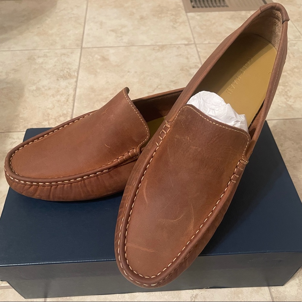 Cole Haan men’s tan loafers NIB never worn!